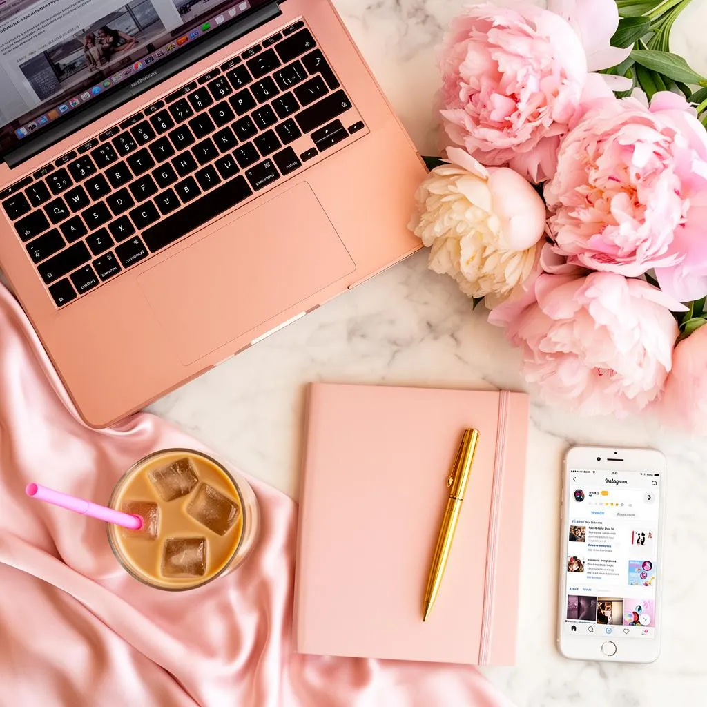 Luxury feminine workspace